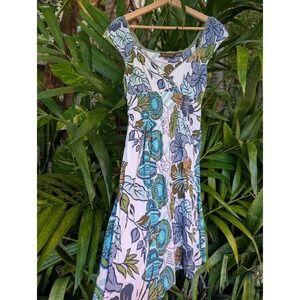 Y2K dainty floral dress L milkmaid resort wear white lotus feminine soft girl